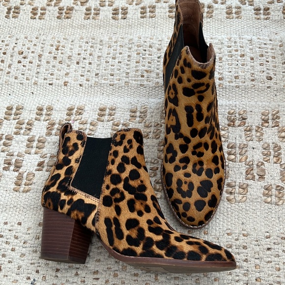 Madewell Regan Boot Leopard Calf Hair Booties size 7 - Picture 3 of 5